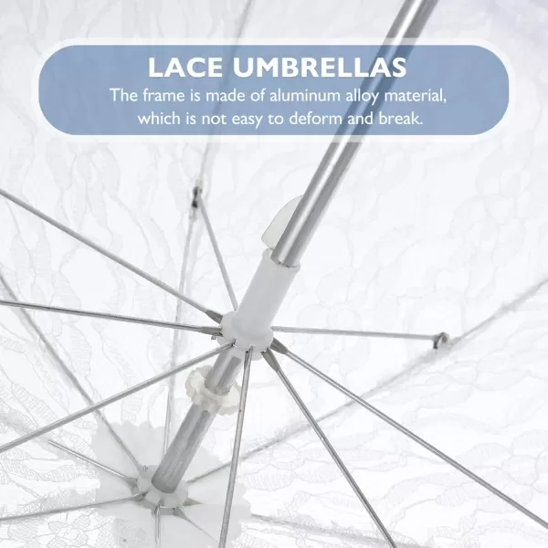 Toyvian Wedding Umbrellas Parasol Lace Parasol Umbrella Vintage Wedding Bridal Umbrella for Photo Props Wedding Decoration Wedding Lace Parasol Umbrella Retro