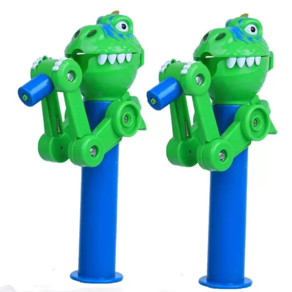 Toyvian 2pcs Eat Lollipop Robot Lollipop Candy Storage Holder Kids Dinosaur Toy Lollipop Holder Candy Box Pop Ups Lollipop Case Dinosaur Pop Ups Lollipop Holder for Kid Age 310 Year Random Colors