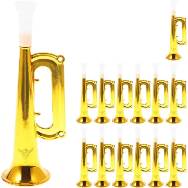 Toyvian Toy Trumpet Childrens Trumpet Toy 14pcs Plastic Trumpet Kids Trumpet Instrument Party Noise Makers Kids Birthday Party Favors Golden Kids Trumpet Toy Trumpet Party Air Horn