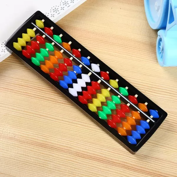 2pcs 13 Digits Rod Abacus Plastic Abacus Toy Calculating Tool Math Teaching for  Assorted Color 