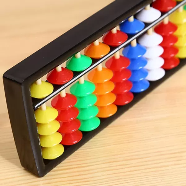 2pcs 13 Digits Rod Abacus Plastic Abacus Toy Calculating Tool Math Teaching for  Assorted Color 