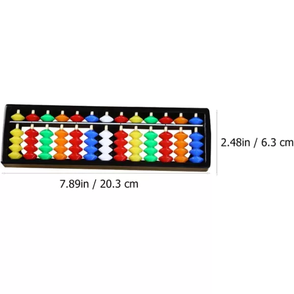 2pcs 13 Digits Rod Abacus Plastic Abacus Toy Calculating Tool Math Teaching for  Assorted Color 