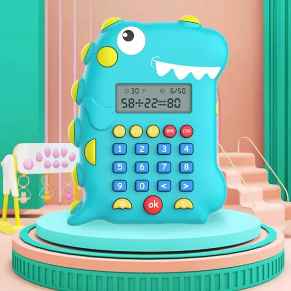 Calculator Dinosaur Shaped Calculators Cartoon Math Games Intelligent Learning Calculators Pocket Office Desktop Calculator Early Education Machines SkyBlueSkyblue