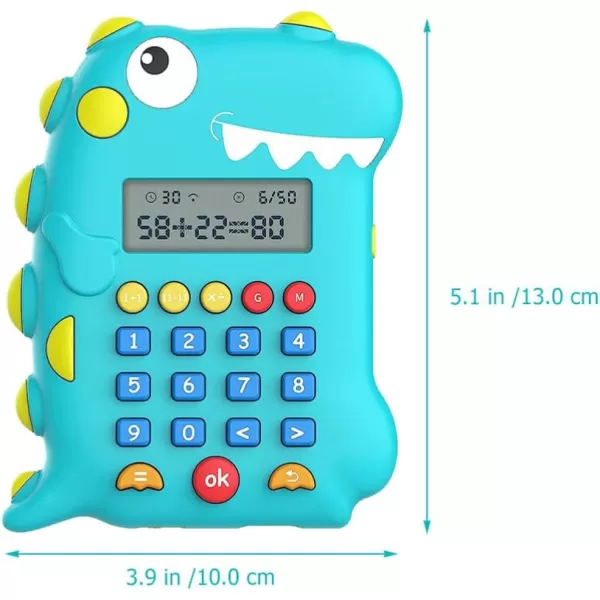 Calculator Dinosaur Shaped Calculators Cartoon Math Games Intelligent Learning Calculators Pocket Office Desktop Calculator Early Education Machines SkyBlueSkyblue