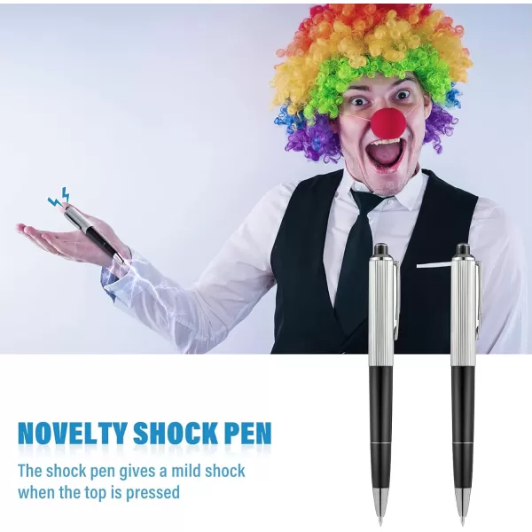 Toyvian 2pcs Electric Pen Safe Fun Ballpoint Pens Prank Joke Trick Toys for Fools Day Prank Pen Finger Prank Toy Pen for Halloween Gifts Carnival Gifts Birthday Party Gifts