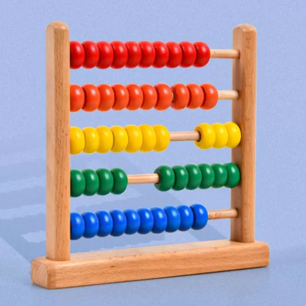 Toyvian Abacus Colorful Bead Wood Classic Abacus Counting Tool Portable Numbers Math Calculating Tool for Home Classroom School