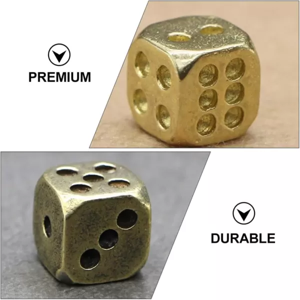 Toyvian Home Decor Home Decor Home Decor Home Decor 4Pcs Brass Dices Set Brass Retro Brass Decorative Nightclub Dice Game Props Creative Kids Toys Kids Toys Kids Toys Kids Toys