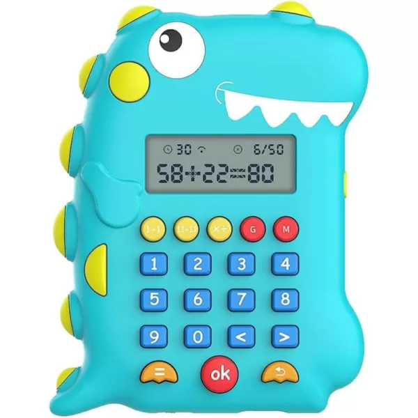 Calculator Dinosaur Shaped Calculators Cartoon Math Games Intelligent Learning Calculators Pocket Office Desktop Calculator Early Education Machines SkyBlueSkyblue