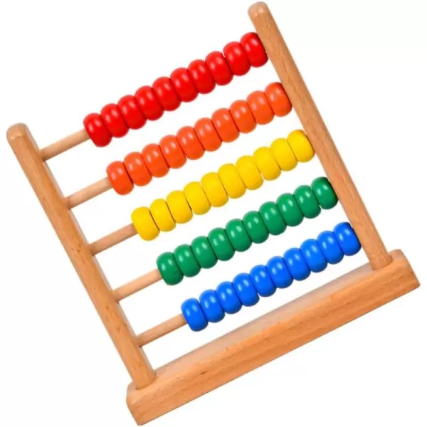 Toyvian Abacus Colorful Bead Wood Classic Abacus Counting Tool Portable Numbers Math Calculating Tool for Home Classroom School