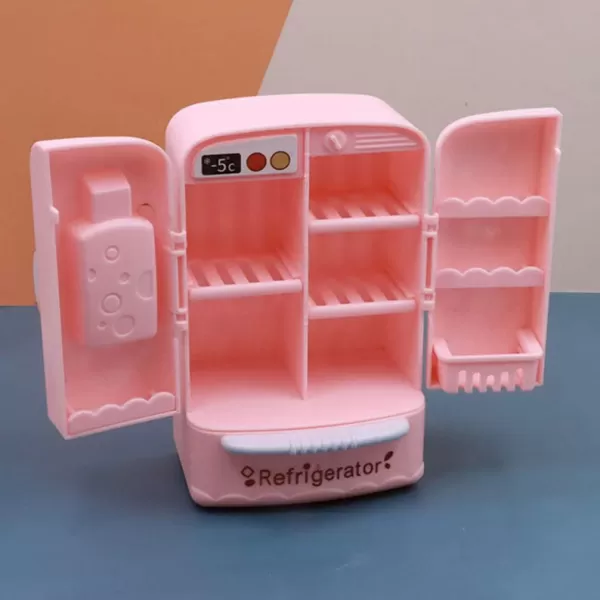 Kids Kitchen Toy Refrigerator Pretend Fridge Refrigerator Toy Kitchen Pretend Play Toys Kitchen Appliances Kitchen Toy Food Accessories for Kids Play Food