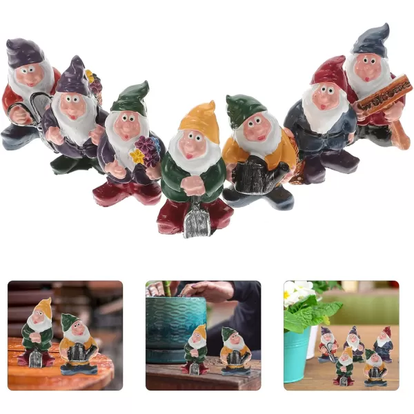 Micro Landscape Decor Faceless Doll Statues 1 Set Garden Gnome Statues Miniature Resin Dwarf Elf Figurines for Garden Patio Supplies Decoration Mini Gnomes Garden Set Figures