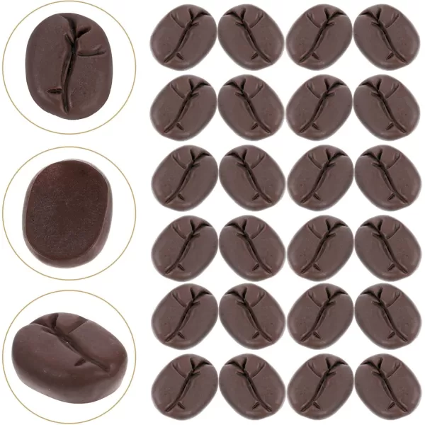 Toyvian Artificial Coffee Beans Simulation Mini Coffee Beans Imitation Food Resin Cabochons for DIY Craft Fake Vegetable Realistic Food Show Model for Cafe Shop Cabinet Display