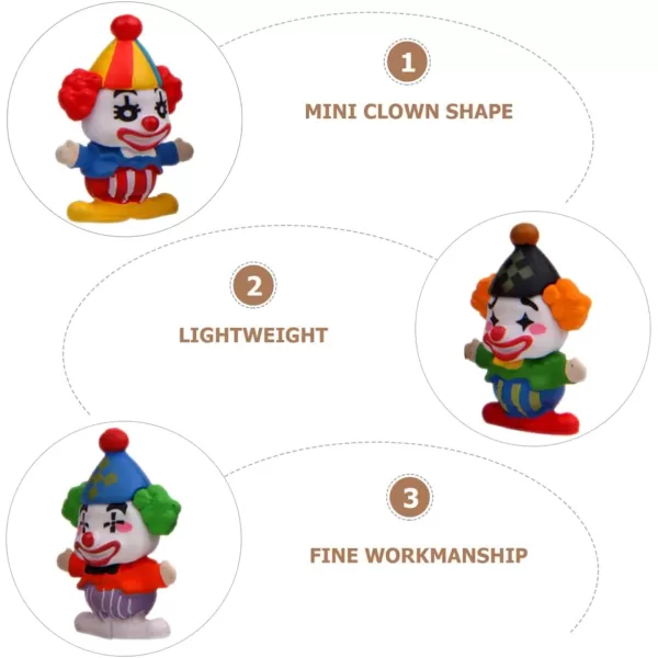 Toyvian Carnival Ornaments Table Clown Toy Mini Clown Decor Mini Clown Figurines Mini Clown Doll Micro Landscape Clown Clown Accessories