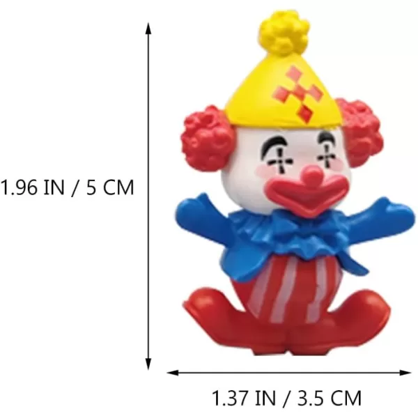 Toyvian Carnival Ornaments Table Clown Toy Mini Clown Decor Mini Clown Figurines Mini Clown Doll Micro Landscape Clown Clown Accessories