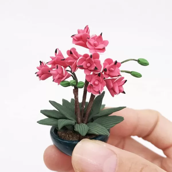 Toyvian Dollhouse Potted Plants Miniature Dollhouse Plants Flower Pot Decorations Accessories Mini Plants Dollhouse Miniature Potted Plants Artificial Tiny Plant