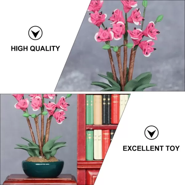 Toyvian Dollhouse Potted Plants Miniature Dollhouse Plants Flower Pot Decorations Accessories Mini Plants Dollhouse Miniature Potted Plants Artificial Tiny Plant