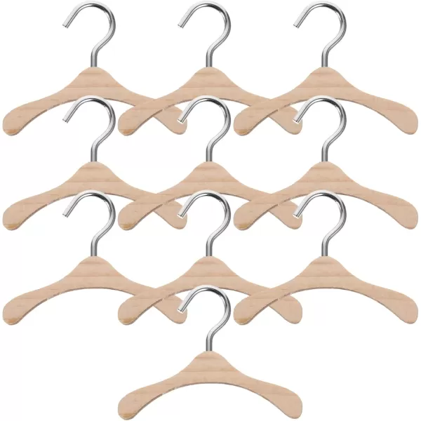 Toyvian Kids Hangers Kids Hangers Coat Hangers 10pcs Wooden Doll Doll Accessory Mini Hangers for Earrings 18 inch Doll Hangers Closet Hangers Doll Shirt Hangers Coat Hangers Coat HangersLight Brown