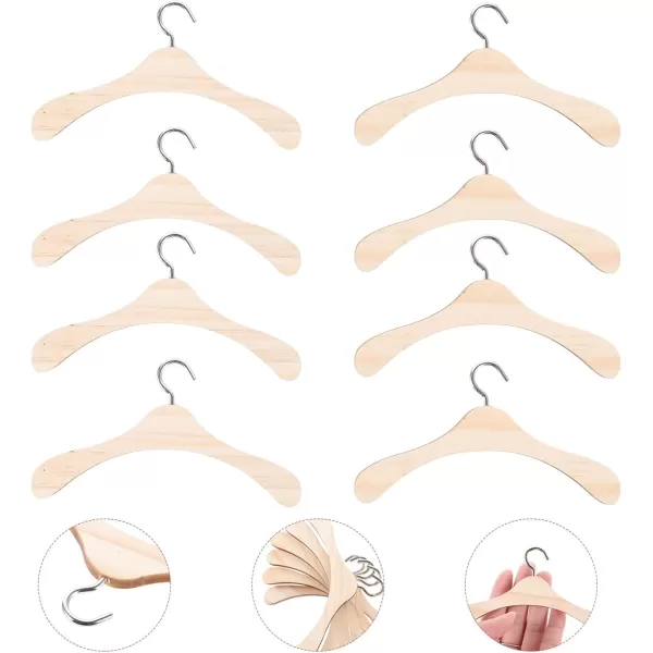 Toyvian Kids Hangers Kids Hangers Coat Hangers 10pcs Wooden Doll Doll Accessory Mini Hangers for Earrings 18 inch Doll Hangers Closet Hangers Doll Shirt Hangers Coat Hangers Coat HangersLight Brown