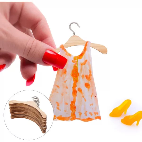 Toyvian Kids Hangers Kids Hangers Coat Hangers 10pcs Wooden Doll Doll Accessory Mini Hangers for Earrings 18 inch Doll Hangers Closet Hangers Doll Shirt Hangers Coat Hangers Coat HangersLight Brown