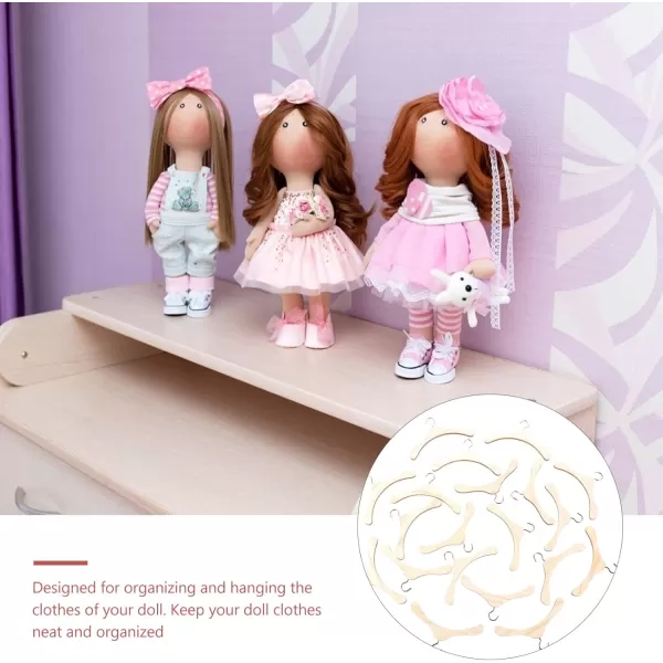 Toyvian Kids Hangers Kids Hangers Coat Hangers 10pcs Wooden Doll Doll Accessory Mini Hangers for Earrings 18 inch Doll Hangers Closet Hangers Doll Shirt Hangers Coat Hangers Coat HangersLight Brown