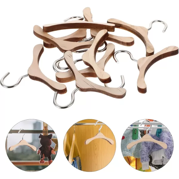 Toyvian Kids Hangers Kids Hangers Coat Hangers 10pcs Wooden Doll Doll Accessory Mini Hangers for Earrings 18 inch Doll Hangers Closet Hangers Doll Shirt Hangers Coat Hangers Coat HangersLight Brown