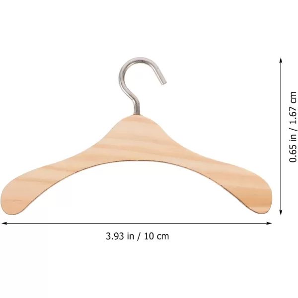 Toyvian Kids Hangers Kids Hangers Coat Hangers 10pcs Wooden Doll Doll Accessory Mini Hangers for Earrings 18 inch Doll Hangers Closet Hangers Doll Shirt Hangers Coat Hangers Coat HangersLight Brown