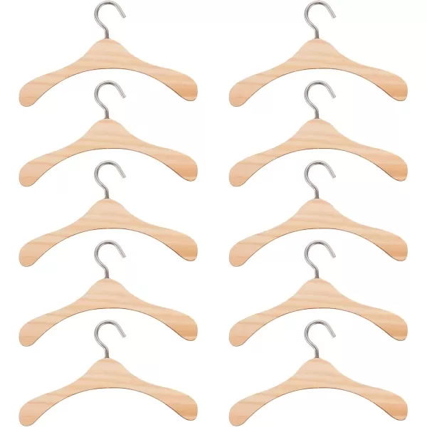 Toyvian Kids Hangers Kids Hangers Coat Hangers 10pcs Wooden Doll Doll Accessory Mini Hangers for Earrings 18 inch Doll Hangers Closet Hangers Doll Shirt Hangers Coat Hangers Coat HangersLight Brown