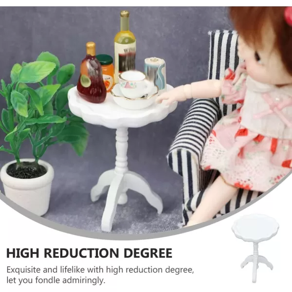 Toyvian Miniature Dolls Dollhouse Side Table Dollhouse Miniature 1 12 End Table Kids Pretend Play Toy Dollhouse Decoration Accessories Doll House Furniture