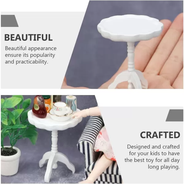 Toyvian Miniature Dolls Dollhouse Side Table Dollhouse Miniature 1 12 End Table Kids Pretend Play Toy Dollhouse Decoration Accessories Doll House Furniture