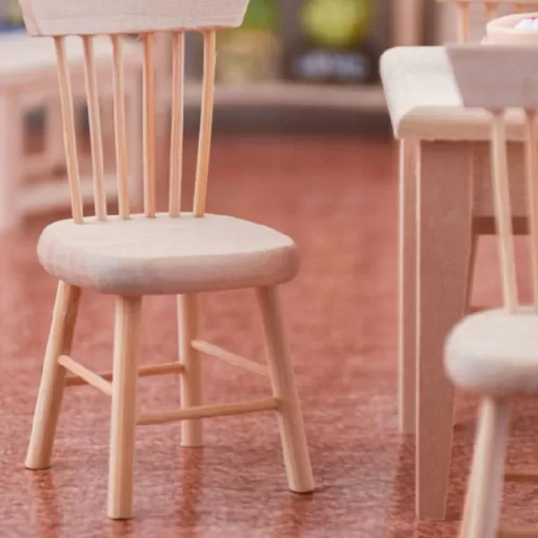 Toyvian 6 pcs 1 12 Scale Dollhouse Chairs Mini Wood Chair Miniature Furniture Photograph Layout Props for Dollhouse Lanscape Garden