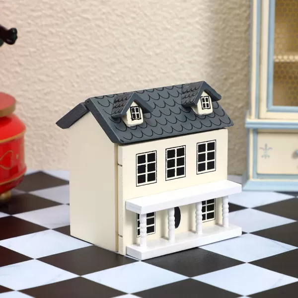 Toyvian Mini DIY Model Wooden Dollhouse kit Christmas Village Houses Toy House House Kit 3D Miniature Dollhouse Kit