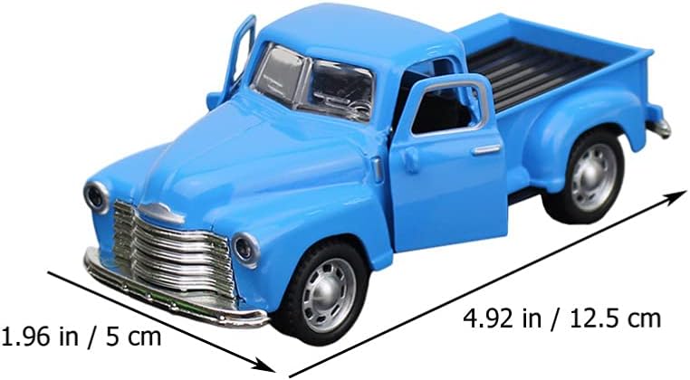 Diecast Model Cars Toy Alloy Stepside Pickup Truck Model Collection Metal Classic Vintage Old Fashioned Tabletop Truck Figurine Decoration for Home Car Office Kids Sky BlueSkyblue