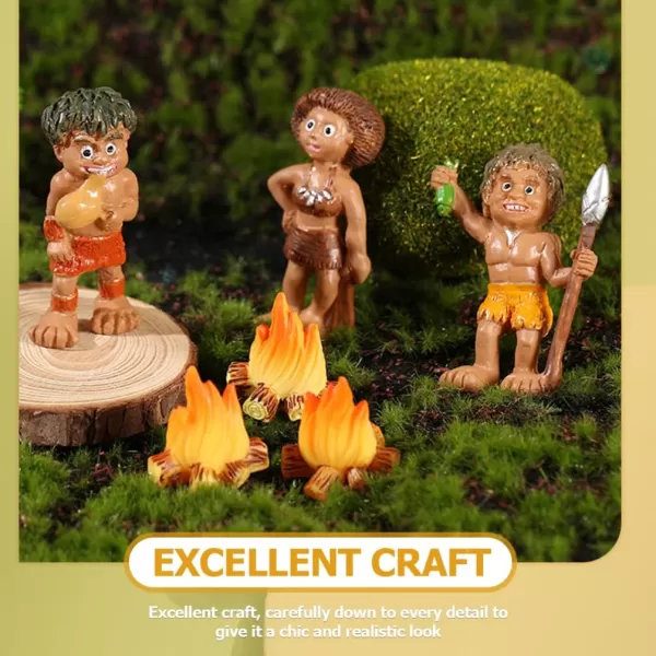 10Pcs Miniature Campfire Dollhouse Fire Ornament Decor Model Fire Model Handicraft Fake Fire Pretend Toy Resin Bonfire Model Miniature Decoration