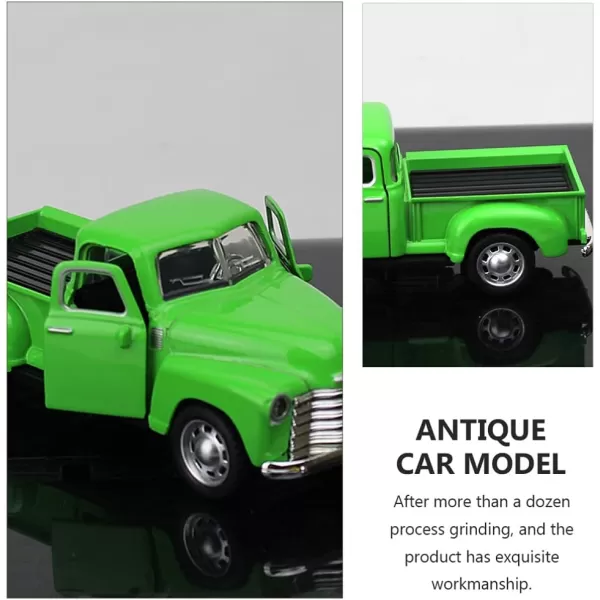 Diecast Model Cars Toy Alloy Stepside Pickup Truck Model Collection Metal Classic Vintage Old Fashioned Tabletop Truck Figurine Decoration for Home Car Office Kids Sky BlueGreen