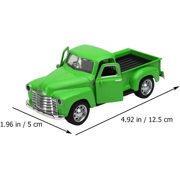Diecast Model Cars Toy Alloy Stepside Pickup Truck Model Collection Metal Classic Vintage Old Fashioned Tabletop Truck Figurine Decoration for Home Car Office Kids Sky BlueGreen