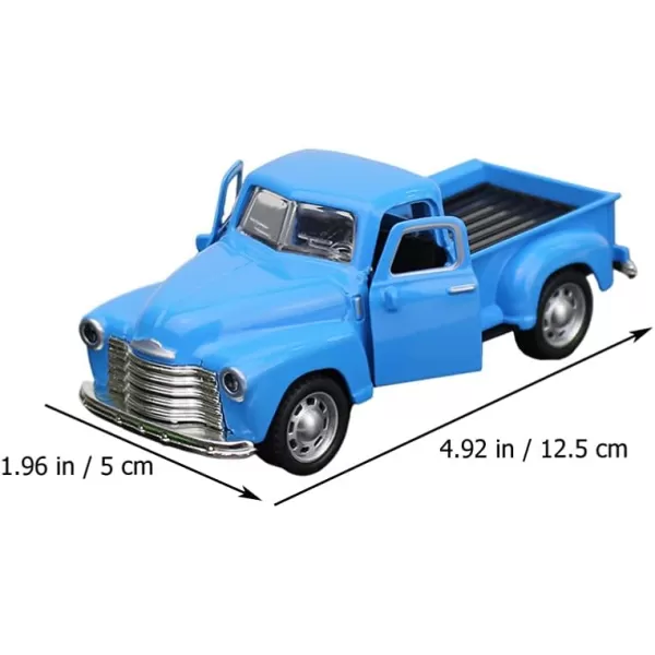 Diecast Model Cars Toy Alloy Stepside Pickup Truck Model Collection Metal Classic Vintage Old Fashioned Tabletop Truck Figurine Decoration for Home Car Office Kids Sky BlueSkyblue