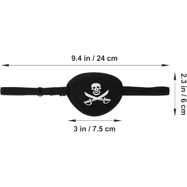 Pirate Eye Patch Skull Crossbone Eye Patch Eye Mask Pirate Accessories for Halloween Black