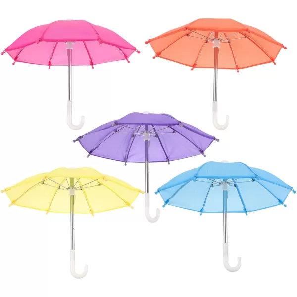 Toyvian 5Pcs Mini Umbrella Toy Plant Umbrella Shade for Potted Plants Mini Parasol Simulate Unbrellas Prop Doll Umbrellas Decors for Craft Mini Umbrella for 18 Inch Doll