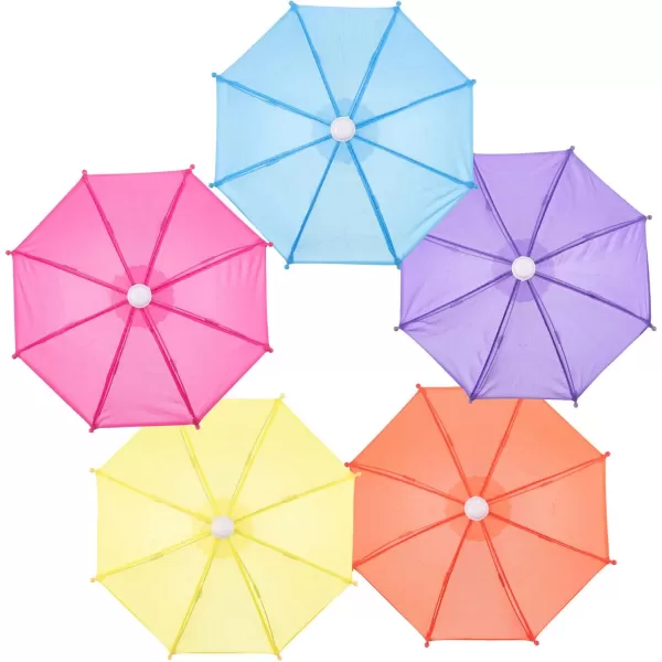 Toyvian 5Pcs Mini Umbrella Toy Plant Umbrella Shade for Potted Plants Mini Parasol Simulate Unbrellas Prop Doll Umbrellas Decors for Craft Mini Umbrella for 18 Inch Doll