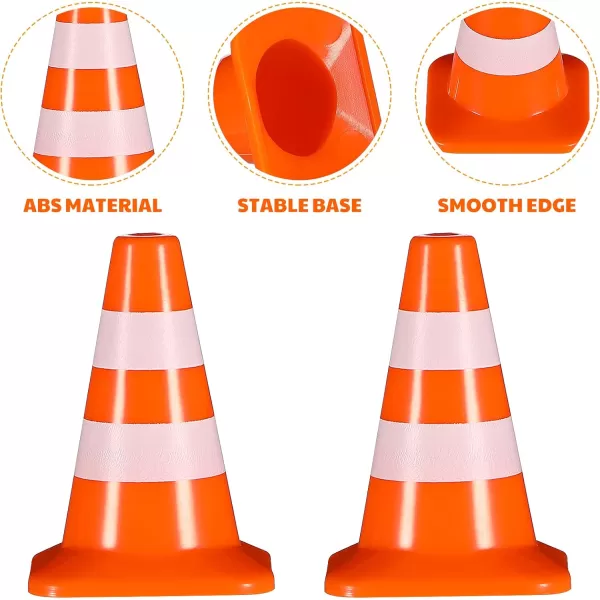 Toyvian 7pcs Miniature Traffic Cones Traffic Signs Mini Traffic Signs Roadblock Cone Pretend Play Toys for Sand Table Engineering ConstructionOrange 7