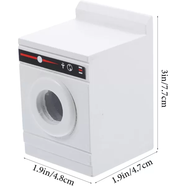 Toyvian Dollhouse Washing Machine Mini Cloth Washer Dryer Model Minihouse Laundry Machine Miniature for Dollhouse Furniture Accessories