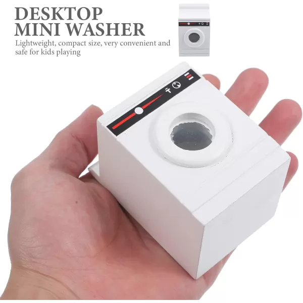 Toyvian Dollhouse Washing Machine Mini Cloth Washer Dryer Model Minihouse Laundry Machine Miniature for Dollhouse Furniture Accessories