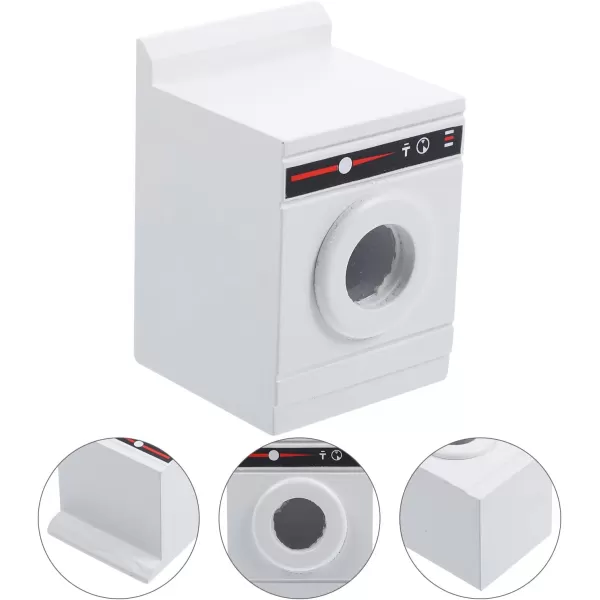 Toyvian Dollhouse Washing Machine Mini Cloth Washer Dryer Model Minihouse Laundry Machine Miniature for Dollhouse Furniture Accessories