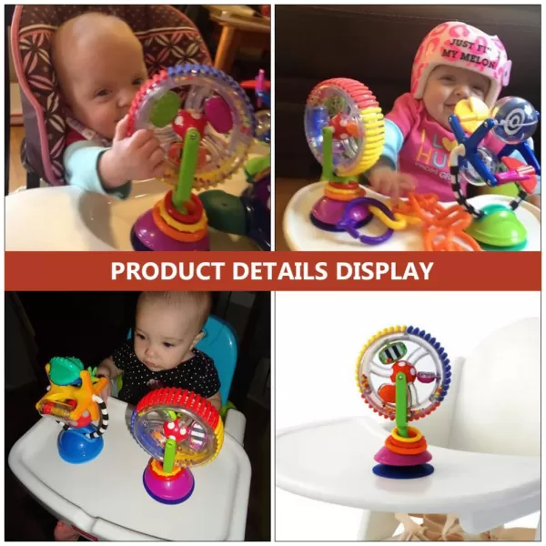 Toyvian High Chair Toy Baby Ferris Wheel Toy Suction Cup Newborn Spinner Activity Toy Newborn High Chair Rattle Interactive Development Educational Toy for Feeding Plaything Early Development