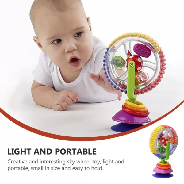 Toyvian High Chair Toy Baby Ferris Wheel Toy Suction Cup Newborn Spinner Activity Toy Newborn High Chair Rattle Interactive Development Educational Toy for Feeding Plaything Early Development