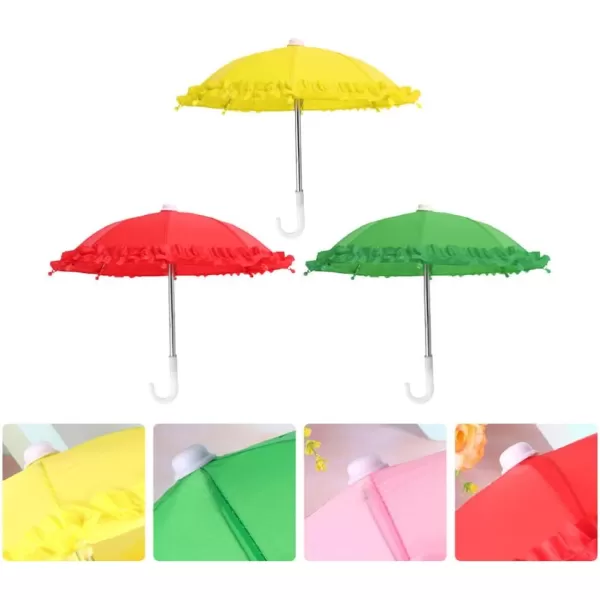 Toyvian Home Decor Home Decor 3pcs Mini Umbrella Toys Mini Rainy Umbrella Model Polyester Silk Miniature Umbrella Toys Photo Props Random Color 28cm Kids Toys Kids Toys