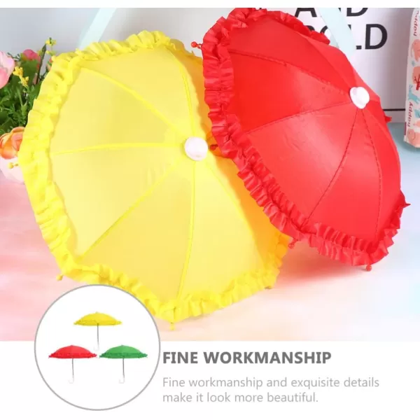 Toyvian Home Decor Home Decor 3pcs Mini Umbrella Toys Mini Rainy Umbrella Model Polyester Silk Miniature Umbrella Toys Photo Props Random Color 28cm Kids Toys Kids Toys