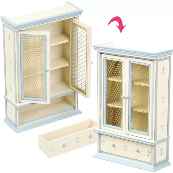 Toyvian Miniature Bookshelf Cabinet Model Dollhouse Wooden Bookshelf Mini Wood Drawer Cabinet Tiny Furniture Ornament Dollhouse Decoration Accessories 148cm582inch