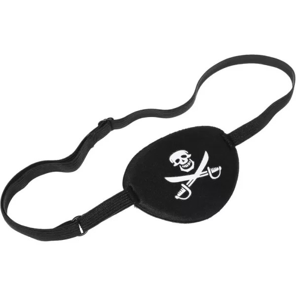 Pirate Eye Patch Skull Crossbone Eye Patch Eye Mask Pirate Accessories for Halloween Black