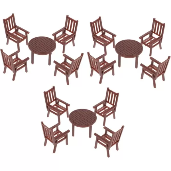 Toyvian 3 Sets Mini Table and Chairs Dinning Table Set Kids Table Set Kids Furniture Mini Table Chair Model Kids Mini Toys Miniature Table and Chairs Kids Plaything Mini Table Chair Set